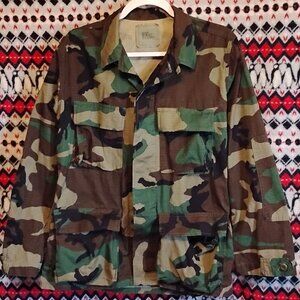 Small Surplus Vintage Woodland Camo Jacket